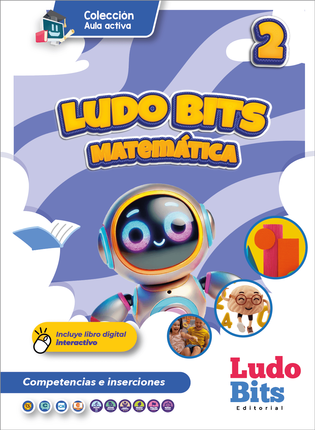 Portada de Matemática, colección Aula Activa, 2.º EGB